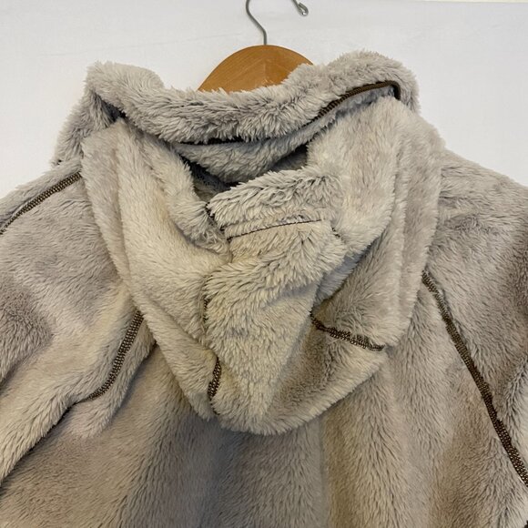 NEW KUHL Women's Flight Jacket Fleece Zip Up Pockets Hooded Stone Size Large - Picture 9 of 15